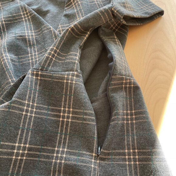 Mango Charcoal Checkered Midi Dress - Picture 6 of 11